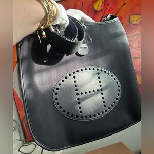 Hermes Evelyne TGM swift/toile bag